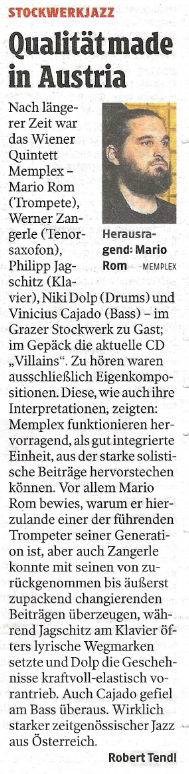 Konzertreview Graz in the Kleine Zeitung